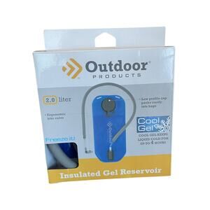 Outdoor Products Blue 2L Cool Gel Reservoir Bottle Quick Release Hose NEW
